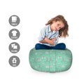 thumbnail image 2 of Notre Dame de Paris Storage Toy Bag Chair, Frenchs and in Continuous Pattern, Stuffed Animal Organizer Washable Bag, Small Size, Seafoam White, by Ambesonne, 2 of 3