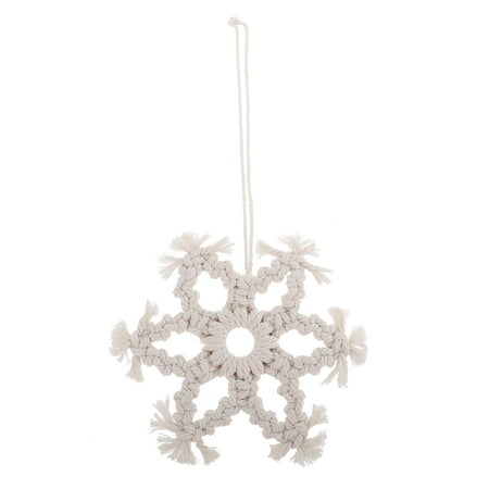 

1Pc Nordic Decorative Hand-woven Snowflake Shaped Design Hanging Placemat