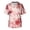 Deep Red, variant on Men V Neck Short Sleeve Printed Scrub Top with Chest Pocket and Thematic Pattern Suitable for Work Uniforms