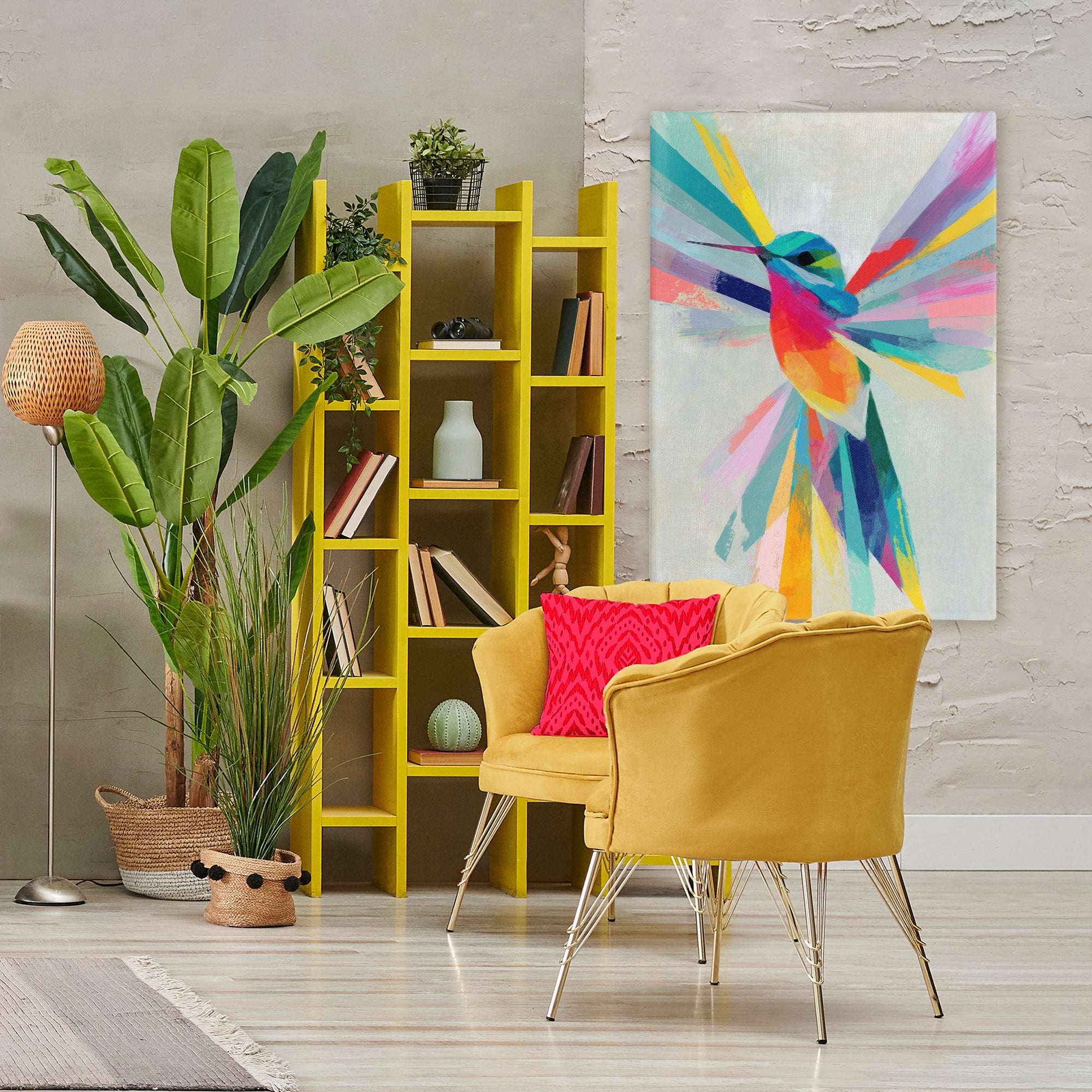 Stupell Industries Rainbow Winged Hummingbird Canvas Wall Art, design by Chromatic Storm Studio