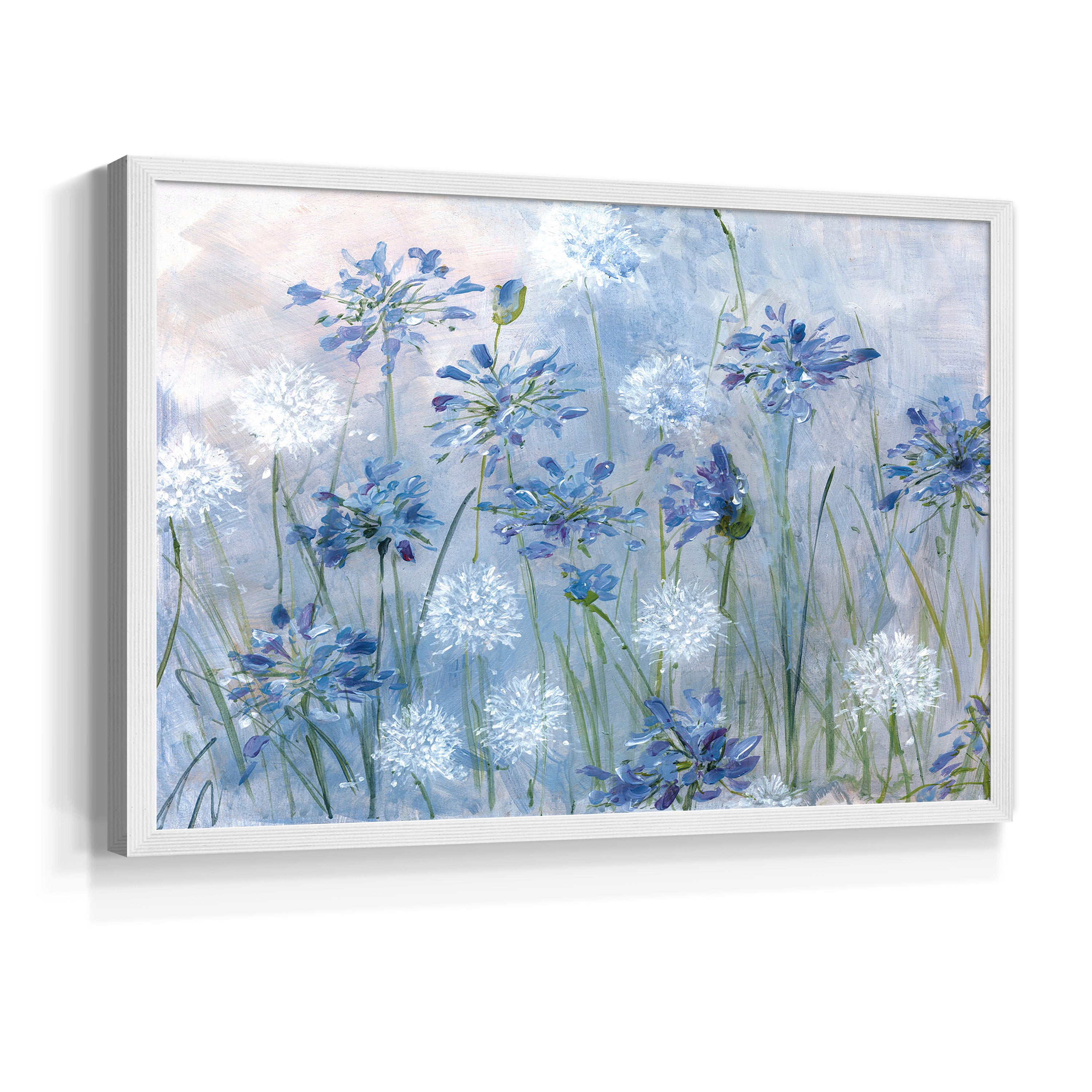 Dandelion and Agapanthus by Sally Swatland - Restickable Framed Giclée Print