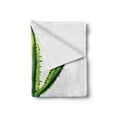 thumbnail image 2 of Cactus Soft Flannel Fleece Throw Blanket, Mexican Hot Desert Cactus Flower Plant Botanic Design Nature Cartoon Like Print Image, Cozy Plush for Indoor and Outdoor Use, 50" x 60", Green, by Ambesonne, 2 of 6