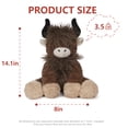 thumbnail image 4 of Peluche Niuniu Daddy de 14 pulgadas con peso de vaca Highland, 1,5 kg, 4 of 7