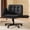 Black, variant on amseatec Criss cross Chair with Armrests & Wheels, PU Leather ADHD Home Office Desk Chair, Comfortable Lounge Chair for Home, Make Up, Bed Room, 5-Gear Adjustable Arm,Wide seat,Swivel(Cream/Beige)
