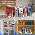 thumbnail image 7 of LJSXFI Drink Organizer for Fridge, Soda Can Dispenser for Refrigerator, Self Pushing Fridge Drink Organizer, Holds up to 25 Cans, 5 Row, 7 of 7