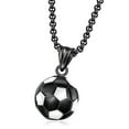 thumbnail image 6 of Soccer Ball Necklace 14K Yellow Gold I Love Football Pendant Necklaces Hip Hop Women/Men Jewelry Collar Men, 6 of 8
