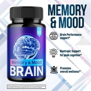 Memory and Mood Brain Advanced Formula Brain Support Pills Maximum Strength Supplement 180 Capsules