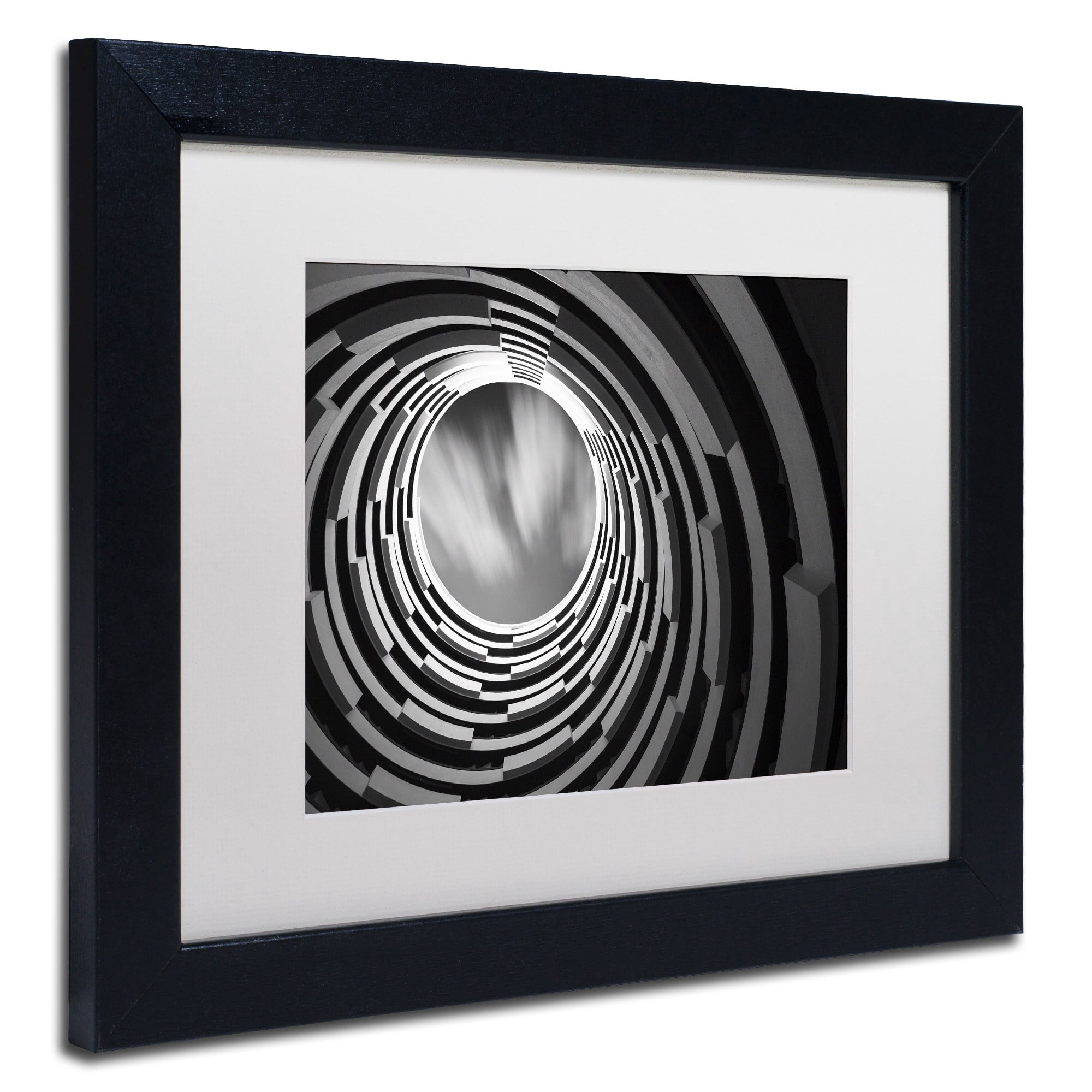 Trademark Fine Art "Pozo" Canvas Art by Moises Levy White Matte, Black Frame