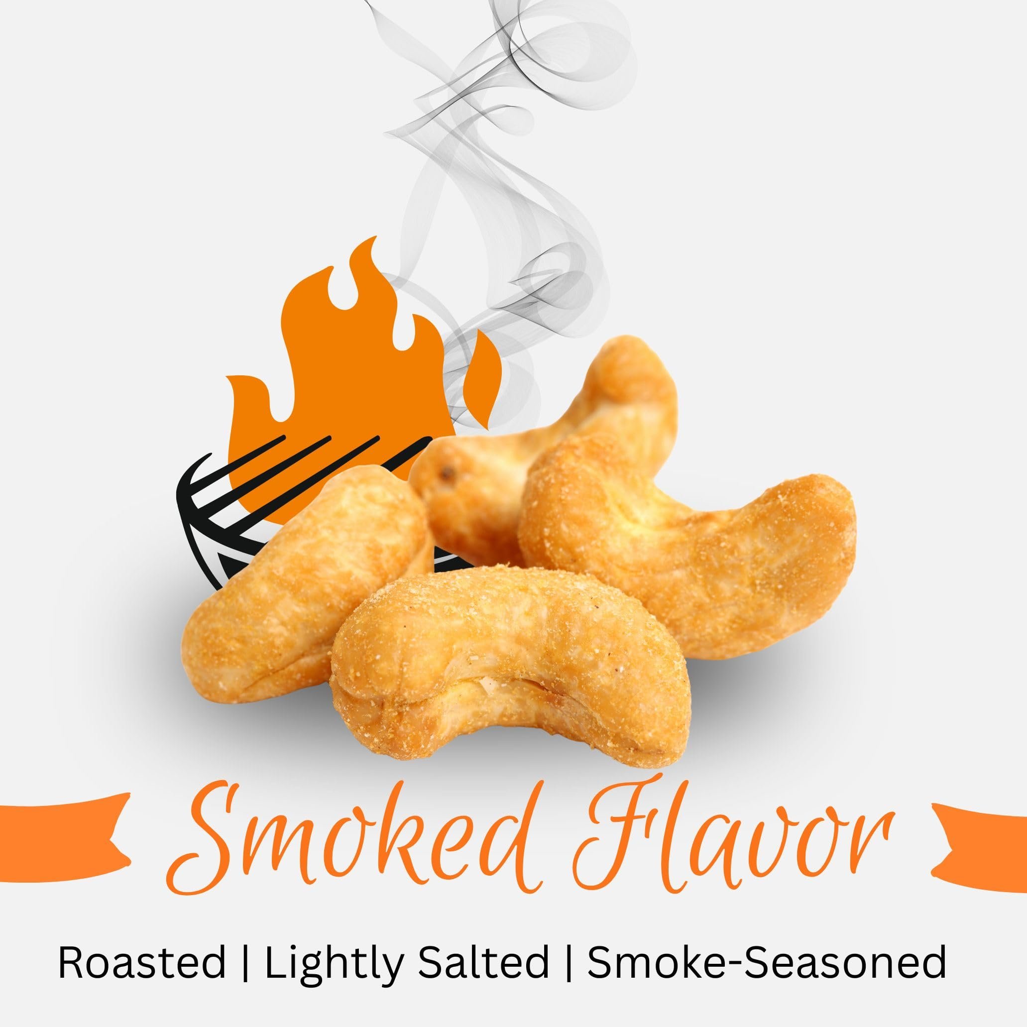 Smoked Cashews by It's Delish, 5 Lbs Bulk  Gourmet Lightly Roasted Salted Cashew Nuts Smoky Flavor, Healthy Snacks, Yummy Nut Snack for Adults  Trans-fat Free, Kosher Parve