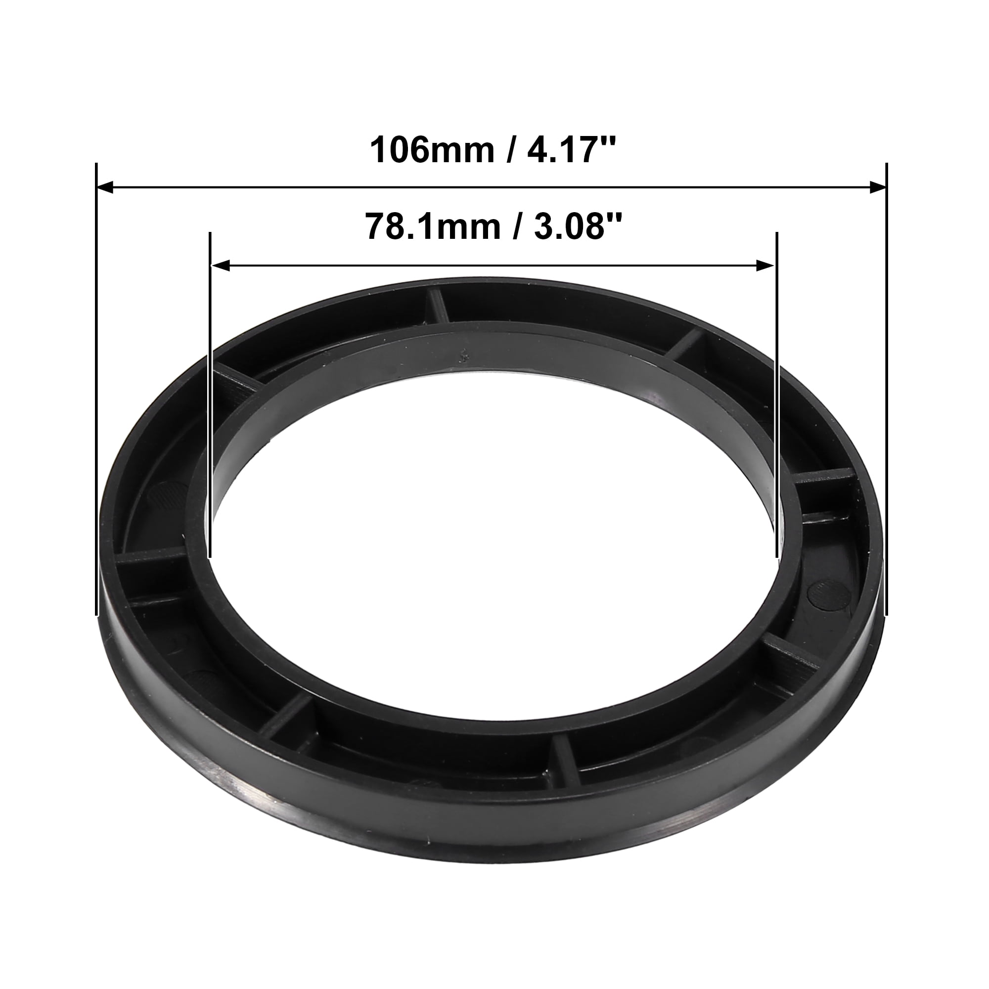Unique Bargains 4 Pcs Plastic 78.1mm to 106mm Car Hub Centric Rings