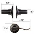 thumbnail image 4 of Oil Rubbed Bronze Dummy Door Lever, Right-Hand, Closet and French Door, 4 of 12