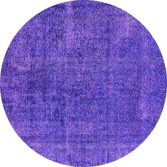 Ahgly Company Indoor Round Oriental Purple Industrial Area Rugs, 4' Round