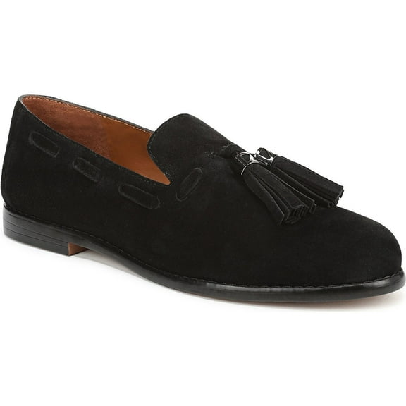 Franco Sarto Women's Hartlie Tassel Loafer Black Suede 9.5W