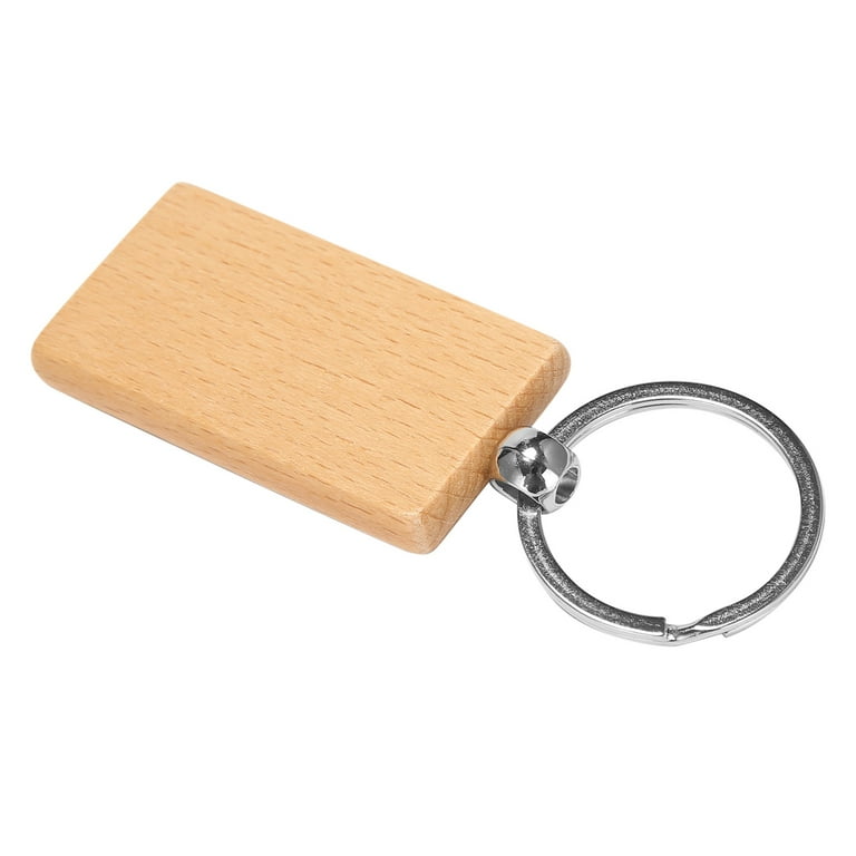 Sublimation Keychain Wooden Rectangle with Keyring - Pack of 10