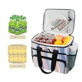 thumbnail image 2 of FORMRS Insulated Cooler Bag 24 Cans Capacity Soft Leakproof Lunch Box with Side Pockets, Abstract Pink, 2 of 7
