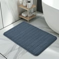thumbnail image 3 of Hotel Style Plush Memory Foam Bath Mat Navy 18"X27", 3 of 7
