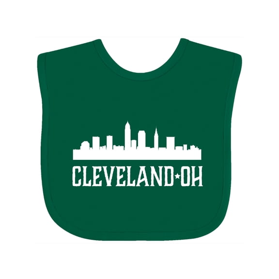 Inktastic Cleveland Ohio Skyline City Silhouette Boys or Girls Baby Bib