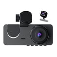 thumbnail image 2 of HLONK 3 Channel Dash Cam 1080P HD Front Rear Interior Car Camera 170° Wide Angle Night Vision Loop Recording Gravity Sensor Parking Monitor 4” IPS Screen 32GB Support Simultaneous Record, 2 of 7