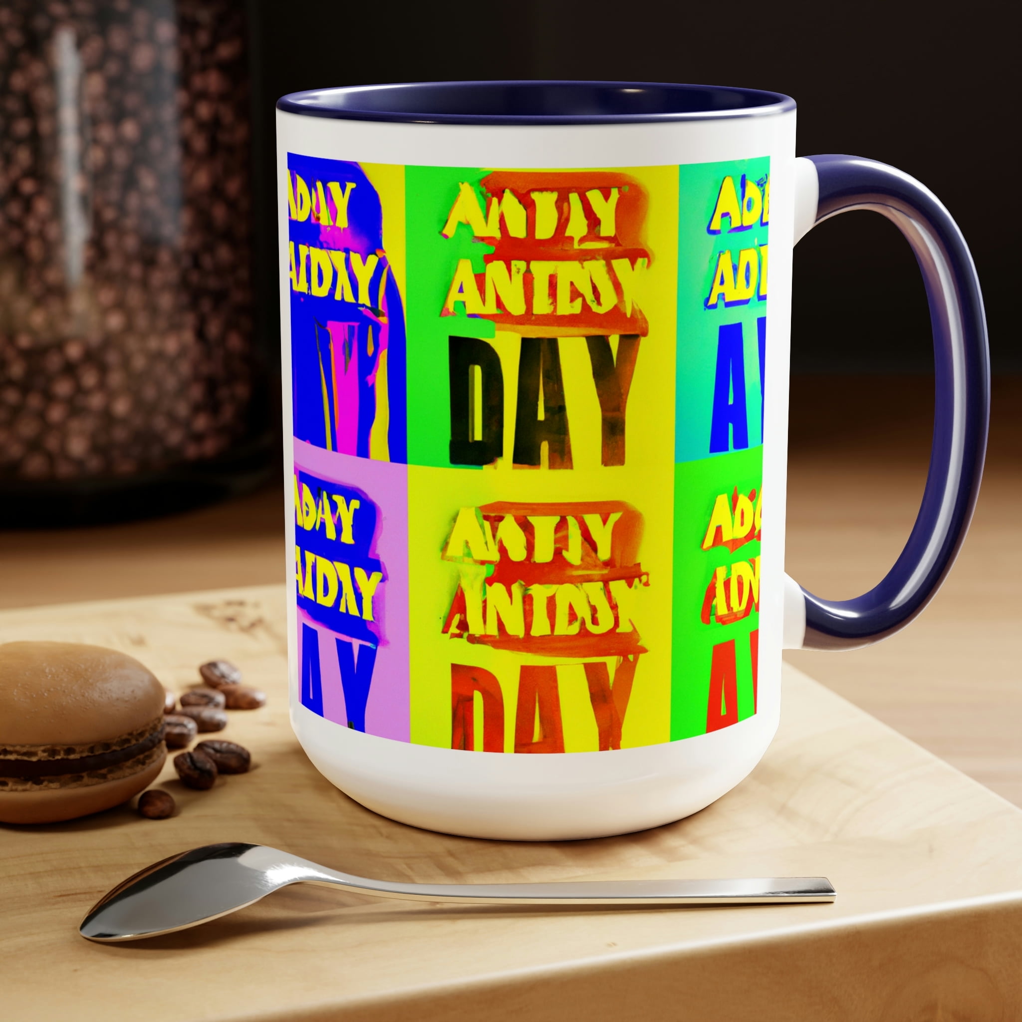 Andy Warhol Inspired Easter Sundays, Original Art Easter Coffee Mug
