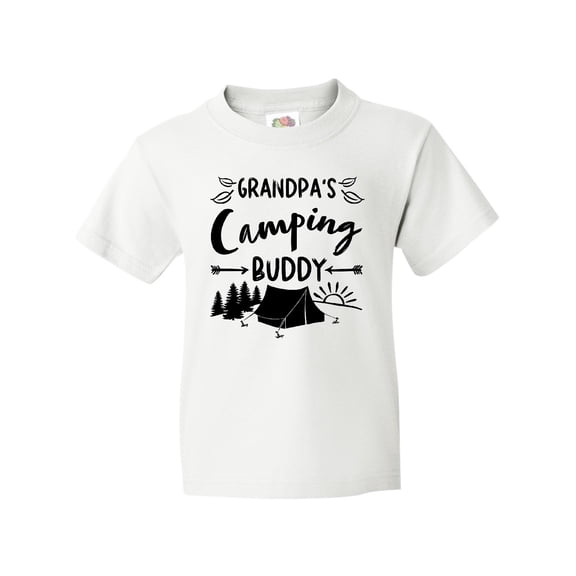 Inktastic Grandpas Camping Buddy Youth T-Shirt