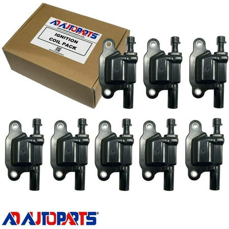 New AD Auto Parts High Performance Ignition Coil Set of 8 For Buick Cadillac Chevrolet GMC Hummer Isuzu Pontiac Saab Workhorse D513A