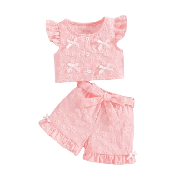 GXWEA Girls Toddler Clothes 12 Month Girl Clothes Summer Toddler Girl Clothes Baby Girl Sleeveless Shirt Shorts Set Cute Outfits