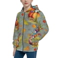 thumbnail image 2 of Kdxio Gnomes With Pumpkins Pattern Kids Boys Girls Zip Up Hoodie 3D Printed Hooded Sweatshirt Hoody Coat with Pocket 7-12 Y-Medium, 2 of 6