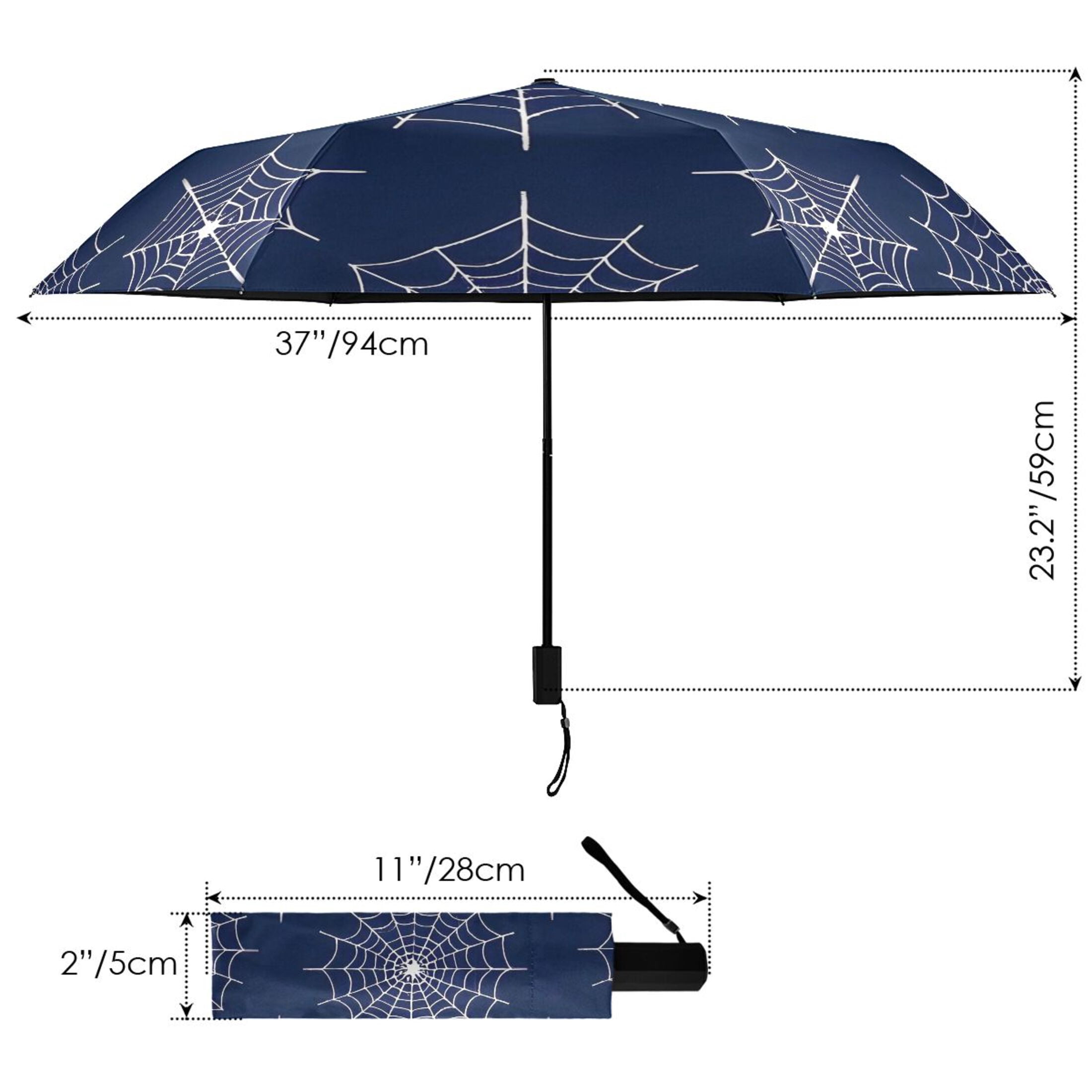 ALAZA Spider Web UPF 50+ Compact Folding Umbrella for Rain Travel Umbrella Packable