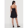 thumbnail image 3 of Women's Smocked Tie Front Sleeveless Mini Dress, 3 of 3