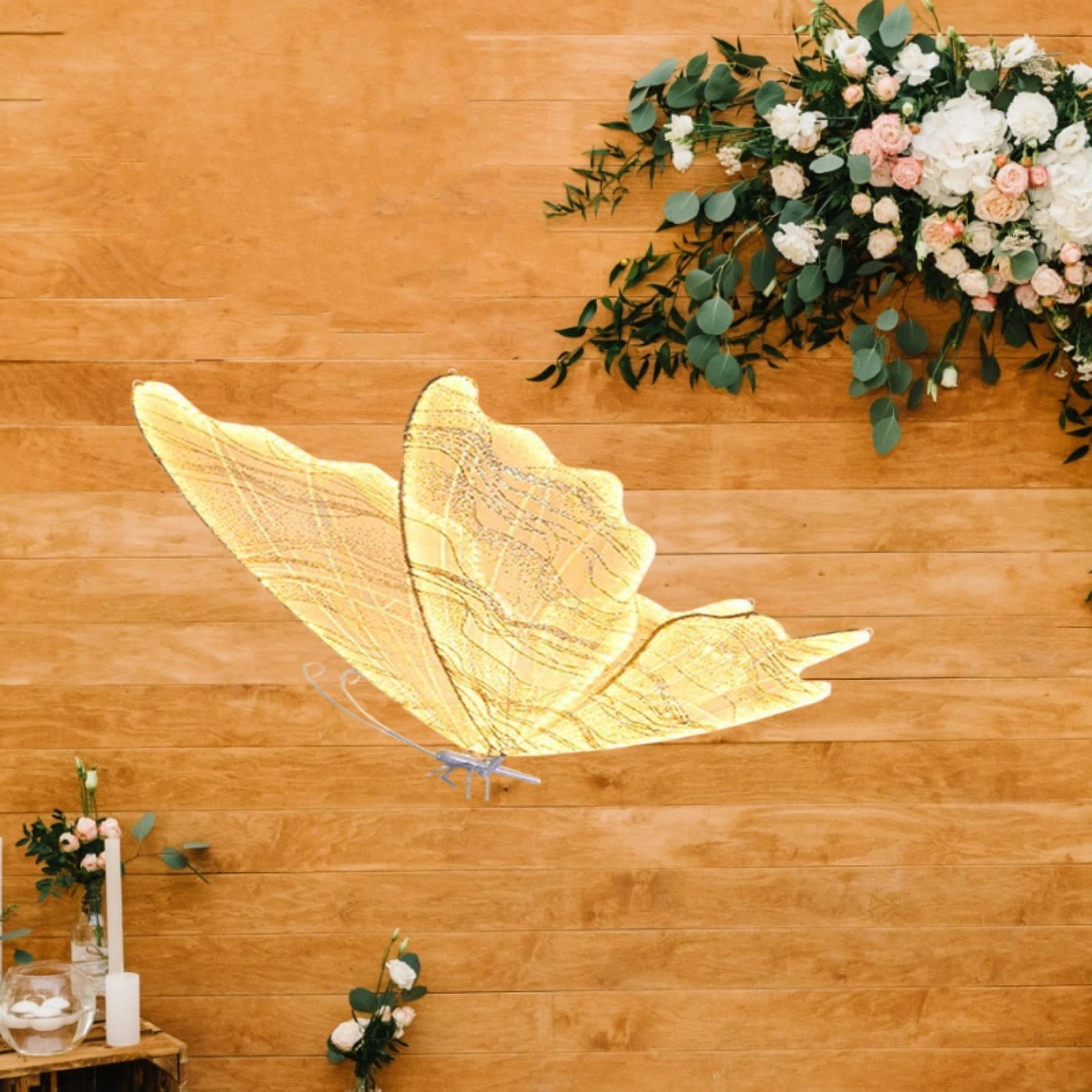 Bothyi Butterfly Pendant Light Chandelier Photo Props Supplies Versatile Unique Wedding 60cm Warm Light