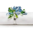 thumbnail image 2 of Fennco Styles Unique Multi-Flower Crystal Design Decorative Napkin Rings, Set of 4, 2 of 4