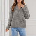 thumbnail image 2 of Sweaters for Women Suitable Fall and Winter Comfortable and resistant to pilling Gray M Womens Sweaters, 2 of 5
