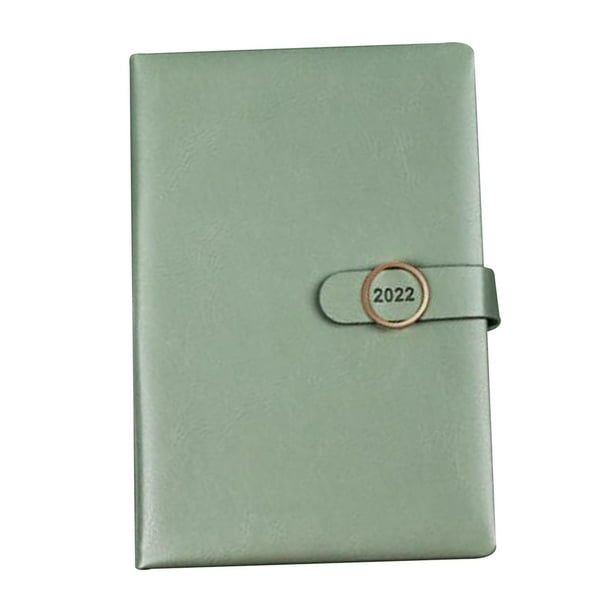 Organizador de carpetas A5, agenda de citas, papelería, cuaderno, agenda diaria 2022 Verde