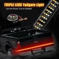 thumbnail image 4 of LELINTA LED Truck Tailgate Light Bar Brake Reverse Turn Signal Stop Tail Strip Light Bars For Trucks, Red Turn Signal Strobe Light for Pickup SUV RV Van Dodge Ram, 60" Inch, 4 of 8