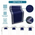 thumbnail image 7 of Hokiten Table Runners 60 Inches Long Dress Scarves, Navy Blue Geometric Farmhouse Kitchen/Dining Table Runner, Small Coffee Tablerunners, White Greek Key Farmhouse 13x60 Inch, 7 of 7