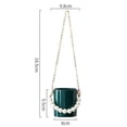 thumbnail image 3 of simhoa Modern Ceramic Wall Hanging Planters Plant Pot Pencil Holder Green, 3 of 7