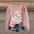 thumbnail image 2 of Essentials Women's Sweater Christmas Cute Cat Graphic Long Sleeve Crew Neck Casual Plus Size Festival Fall Sweaters, 2 of 2
