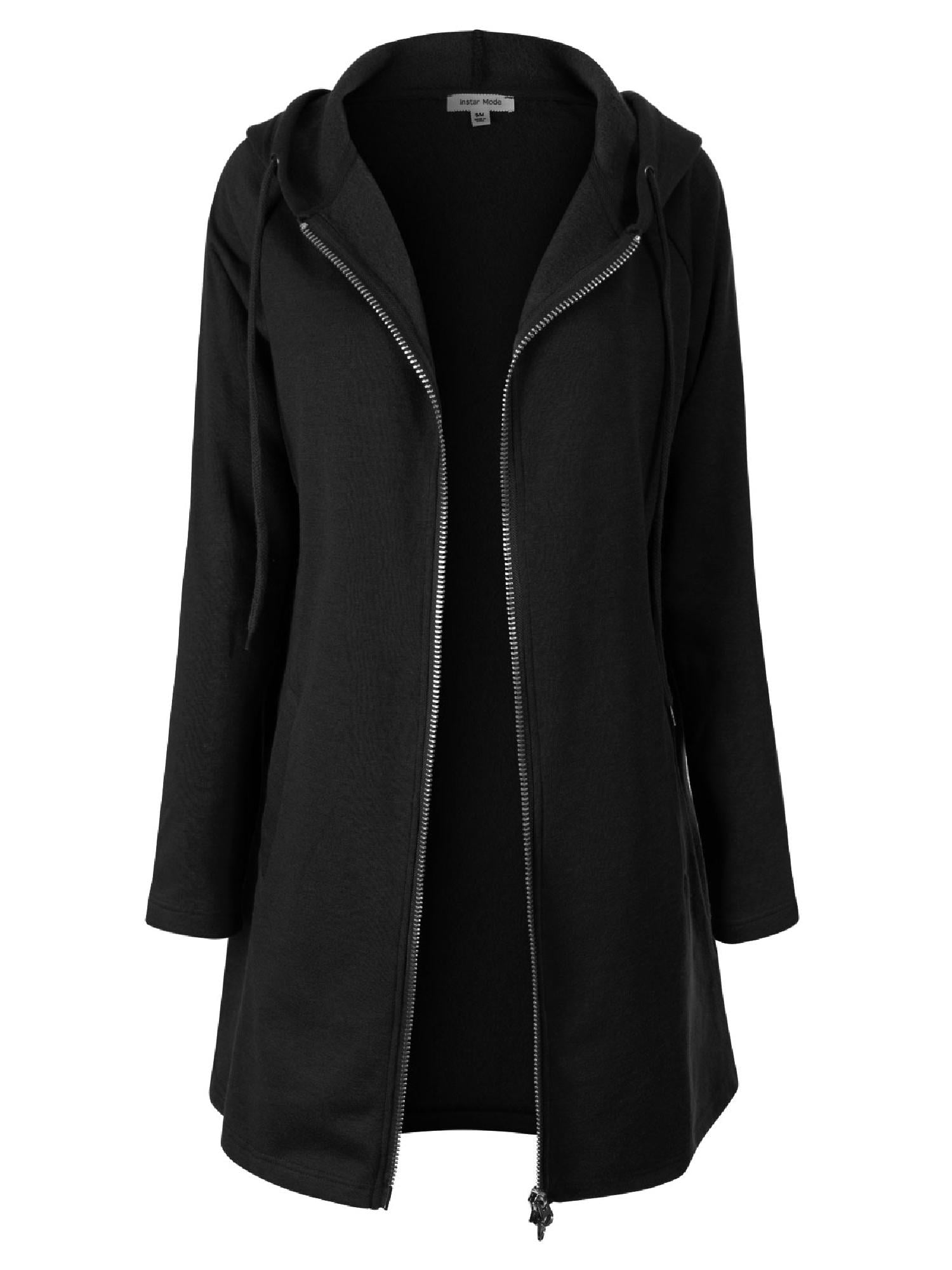 Made by Olivia Made by Olivia Women's Casual Loose Fit Long Zip Up