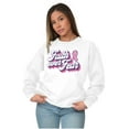 thumbnail image 3 of Faith Over Fear Cancer Awareness BCA Women Crewneck Sweatshirt Brisco Brands X, 3 of 6
