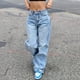 thumbnail image 3 of 1 pantalón vaquero para mujer, azul claro., 3 of 8