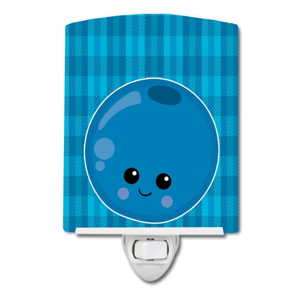 Caroline's Treasures BB6984CNL Blueberry Face Ceramic Night Light, 6x4x3", multicolor