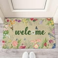 thumbnail image 2 of Floral Decor Door Mat Welcome Flowers Doormat Non Slip Colorful Farmhouse Entrance Reusable Home for Spring Decoration Front Door Mats Indoor Outdoor Rug 17" x 30", 2 of 6