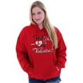 thumbnail image 5 of Be My Valentines Day Heart Love Hoodie Sweatshirt Women Brisco Brands M, 5 of 6