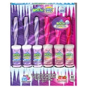 Baby Bottle Pop Christmas Candy Canes with Candy Cane Dipping Powder, Assorted Flavors, 6 Count