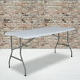 thumbnail image 3 of Flash Furniture Kathryn 4.97-Foot Bi-Fold Granite White Plastic Folding Table, 3 of 12