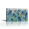 thumbnail image 1 of Iris Flower Bed - Contemporary Fine Art Giclee on Canvas Gallery Wrap - wall décor - Art painting - 36 x 24 Inch - Ready to Hang, 1 of 2