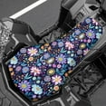 thumbnail image 3 of Renewold Stretch Fit ATV Seat Cover 25x10 Inch, ATV Decorative Accessories with Elastic Edge for Polaris Sportsman 450/570, Honda FourTrax, Kawasaki Brute Force, Hippie Flower Lotus Purple Blue, 3 of 7