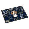 thumbnail image 1 of Tapis d'Intérieur Ou d'Extérieur en Beagle de Fleurs Bleues de 18 x 27 Po, 1 of 1