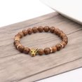thumbnail image 3 of HOOUN Fashion Men's 8MM Multilayer Wooden Beaded Elasticity Charm Women's Bracelets-74, 3 of 4