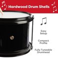 thumbnail image 2 of Kids Drum Set - 3-Piece Drum Kit with Cymbal, 2 Toms, Bass Drum and Pedal, Drumsticks, and Throne - Beginner Musical Instruments by Hey! Play!, 2 of 6